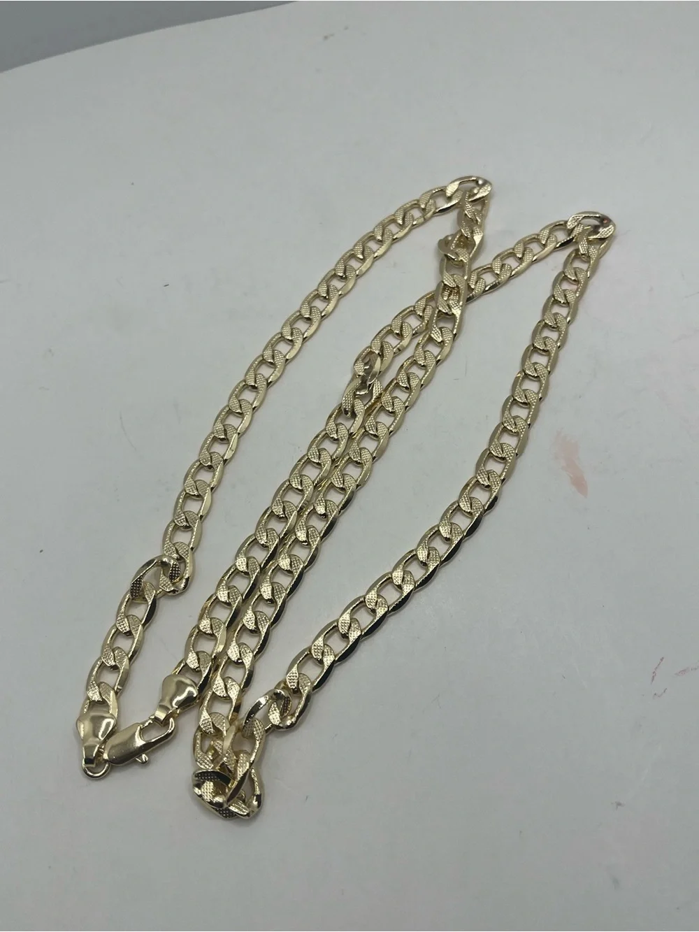 Gold filled Gold-Tone Figaro Chain Necklace unisex 26”inches